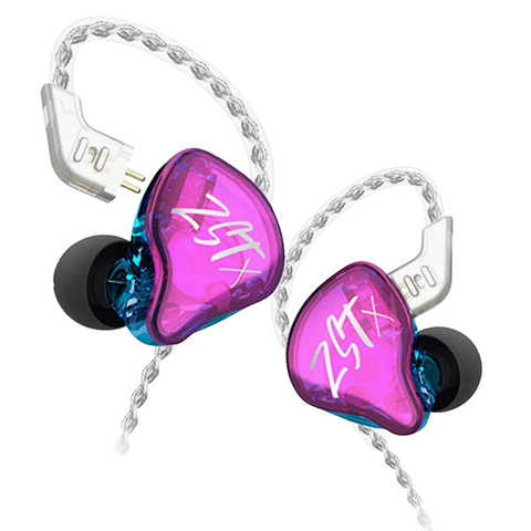 KZ ZST X Headset 1BA+1DD Hybrid Tech Drive HiFi Bass Earbuds In-Ear No Mic