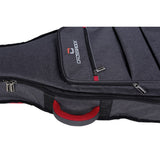 Close up of front pocket storage on CRDG107DGY Crossrock acoustic dreadnought gig bag