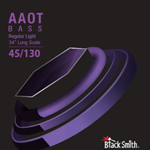 AAEB-45130-5-34 BlackSmith 45/130 5 string coated bass strings front of packet