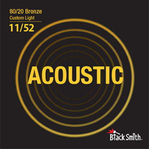 BR-1152 BlackSmith 11/52 Custom Light 80/20 Bronze Strings Packet