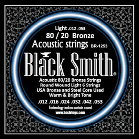 BlackSmith 12/53 80/20 Bronze Acoustic Guitar Strings - Light BR-1253