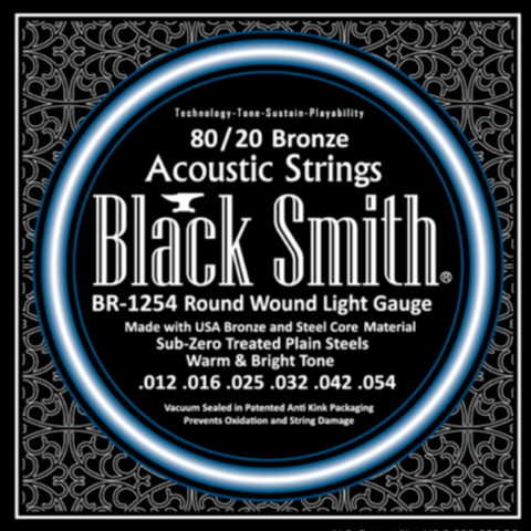 BR-1254 BlackSmith 1254 bronze acoustic strings front of packet