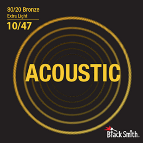 BlackSmith 10/47 80/20 Bronze Acoustic Guitar Strings - Extra Light BR-1047