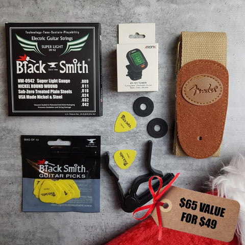 BlackSmith Electric Guitar Accessories Gift Pack - Webbing Strap