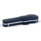 Crossrock CRA800SVBL shaped violin case in blue with latches in view