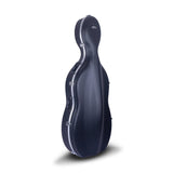 Front view of black Crossrock CRA860CEFBK cello hard case