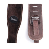 BlackSmith LS-2208 deluxe veg tanned adjustable leather strap for guitar and bass MADE IN CANADA stamp