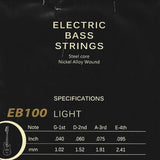 Acorde Electric Bass strings Back