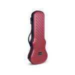 CRA400CURD Crossrock concert ukulele case in red front view showing handle, zipper and combination lock