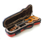 CRA400CURD Crossrock concert ukulele case in red open with ukulele inside