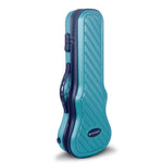 CRA400CUTU Crossrock concert ukulele case in turquoise front view showing handle, zipper and combination lock