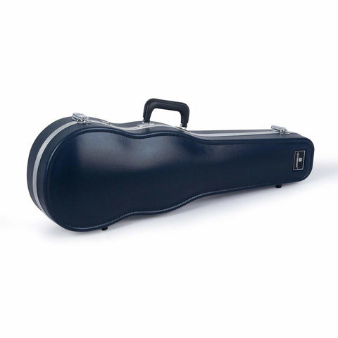 CRA800SVBL Crossrock shaped violin case in blue shown from front with handle