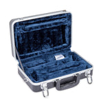 Crossrock CRA860CLBK clarinet hard case showing soft blue interior