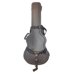 CRCS1 Crossrock case saddle backpack harness system showing straps around the front of a classical guitar hard case