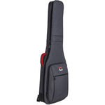 CRDG205BGY Crossrock deluxe metro series gig bag for bass guitars shown from front with handle and front pocket