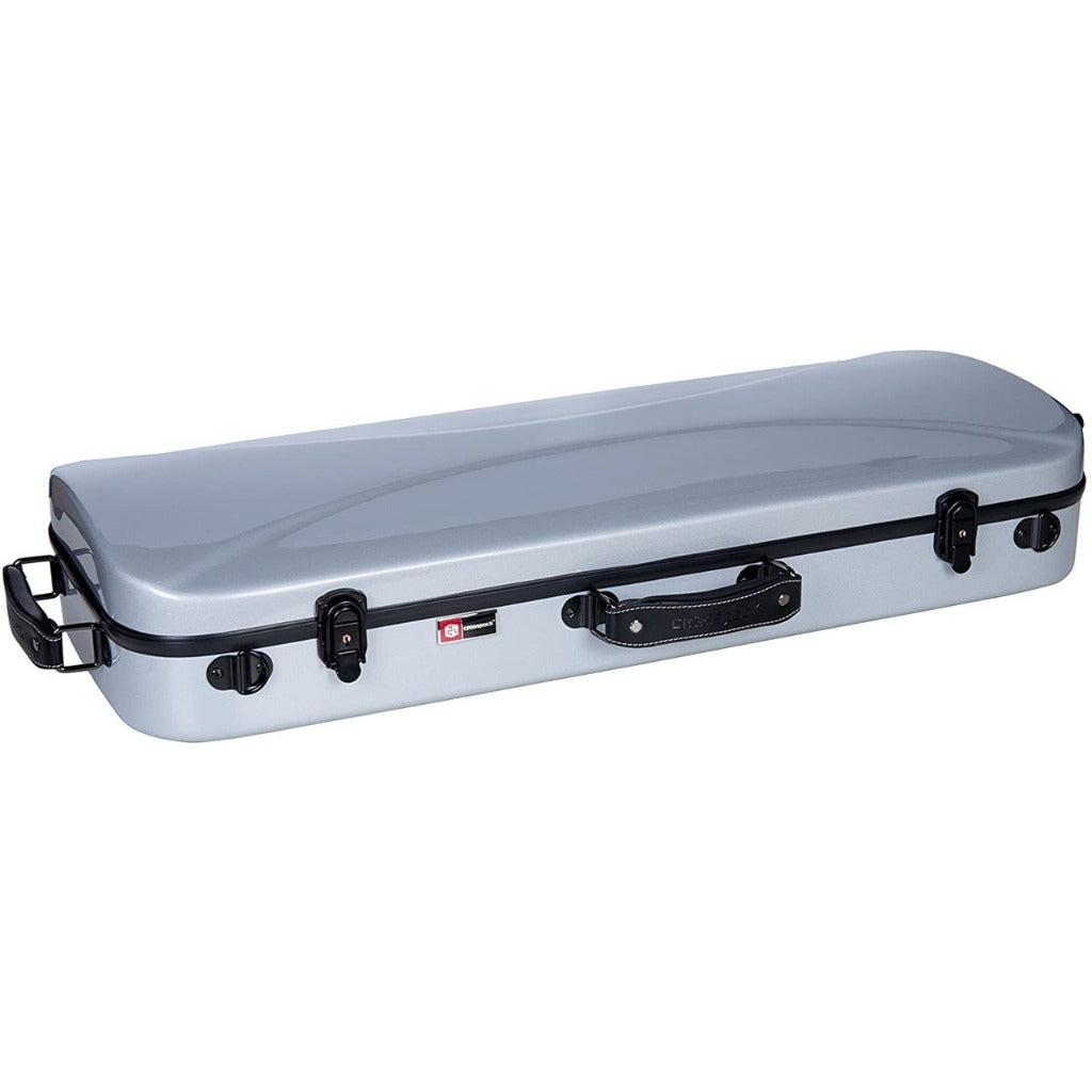 Crossrock Fiberglass Double Case For Mandolin & 4/4 Iceland