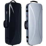 CRF1000DV Crossrock double violin case in black and silver