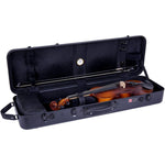 Crossrock CRF4000OVBK  oblong violin case open with violin inside