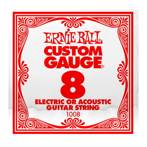 Ernie Ball Single Acoustic/Electric Guitar Strings - 08s 09s, 10s, 11s