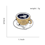 "I need more space" pin dimensions - 0.9 inch high, 1.1 inch wide, 7g