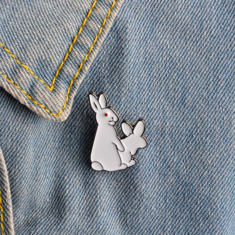Rabbits Bunnies Rude Dirty Sex Enamel Pin - Greenchords - Australia