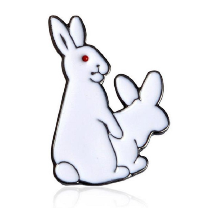 Rabbits Bunnies Rude Dirty Sex Enamel Pin - Greenchords - Australia
