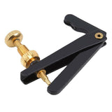 Fine tuner for cello black with gold screw