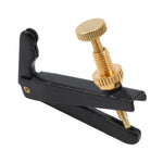 Black cello fine tuner with gold screw