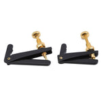 Two fine tuners for cello black with gold screw