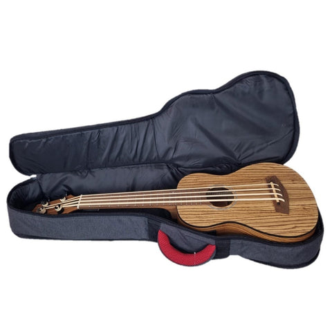 Persian UKB-ZEBRA bass ukulele in gig bag